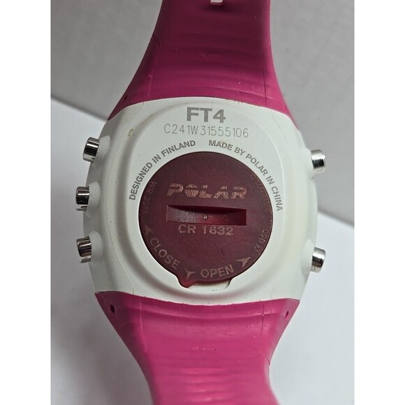 Polar FT4 Pink White Heart Rate Monitor Fitness Watch Tested Working New Battery - Picture 11 of 11